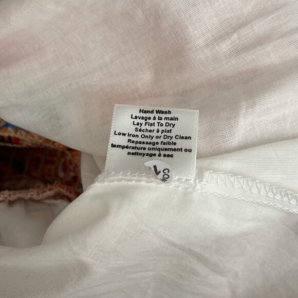 Misa Tula Mini Dress‎ Tangerine Flora Halter Neck Cotton Backless Ruffle L NWT - Picture 6 of 15